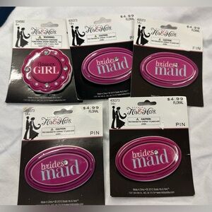 Bridesmaid and flower girl pin set